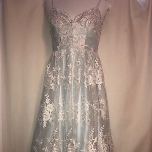 Embroidered Lace Prom Dress